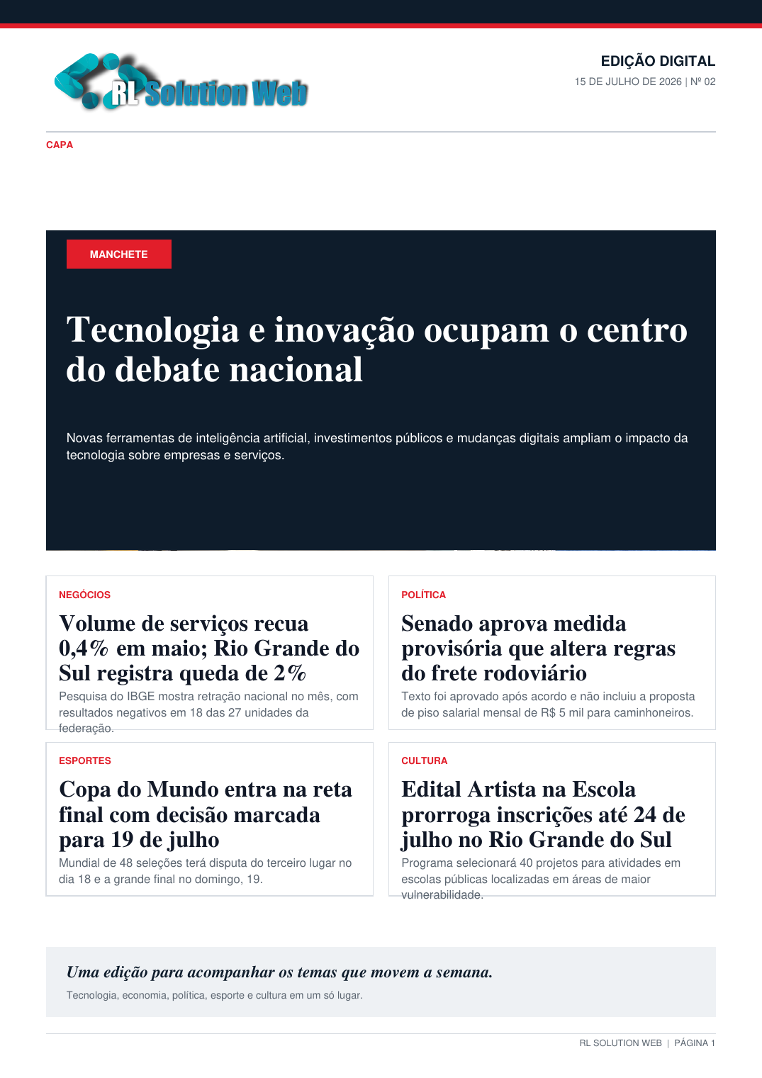 Edição Especial - 15 de julho de 2026